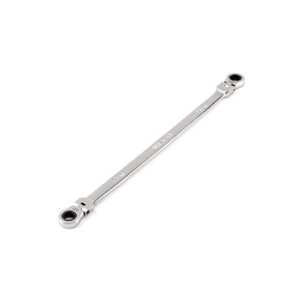 3/8 x 7/16 Inch Long Flex Head 12-Point Ratcheting Box End Wrench
